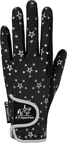 Kids Gloves for Girls Boys Unisex Horse Riding Gloves Outdoor Gloves Sports Gloves Cycling Gloves for Children Black Blue Pink Star Design Touch Screen Compatible in Saudi Arabia