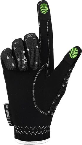 Kids Gloves for Girls Boys Unisex Horse Riding Gloves Outdoor Gloves Sports Gloves Cycling Gloves for Children Black Blue Pink Star Design Touch Screen Compatible in Saudi Arabia