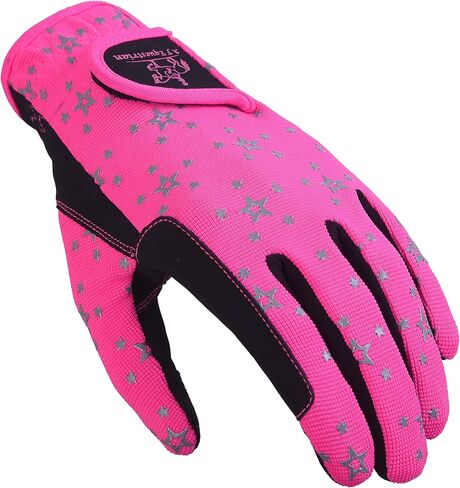 قفازات الاطفال للفتيات الفتيان للجنسين قفازات ركوب الخيل في الهواء الطلق قفازات رياضية قفازات ركوب الدراجات للأطفال أسود أزرق وردي تصميم نجمة تعمل باللمس متوافق in Kuwait