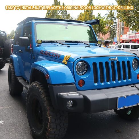 STANVEE Hood Latch Kit Compatible with Jeep Wrangler JK JKU 2007-2018 and Jeep Wrangler JL JLU Gladiator JT 2007-2023 (Yellow) in Saudi Arabia