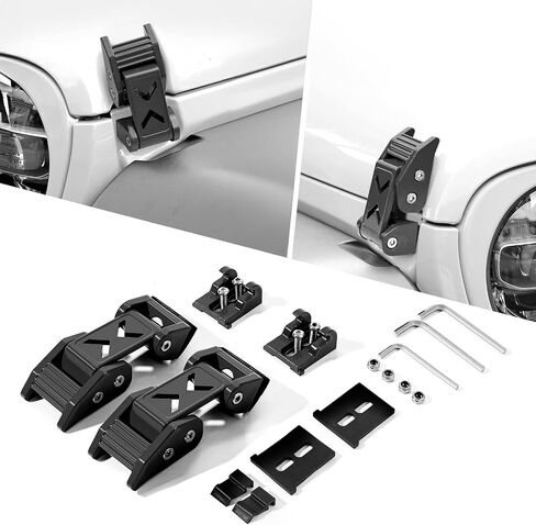 STANVEE Hood Latch Kit Compatible with Jeep Wrangler JK JKU 2007-2018 and Jeep Wrangler JL JLU Gladiator JT 2007-2023 (Yellow) in Saudi Arabia