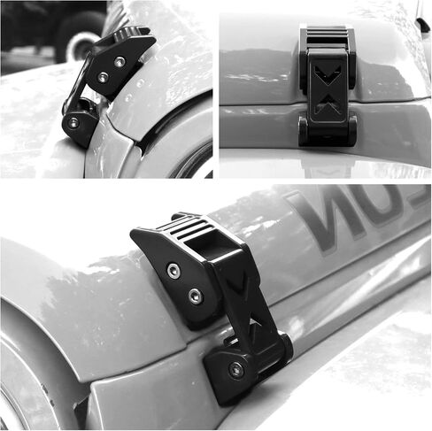 STANVEE Hood Latch Kit Compatible with Jeep Wrangler JK JKU 2007-2018 and Jeep Wrangler JL JLU Gladiator JT 2007-2023 (Yellow) in Saudi Arabia