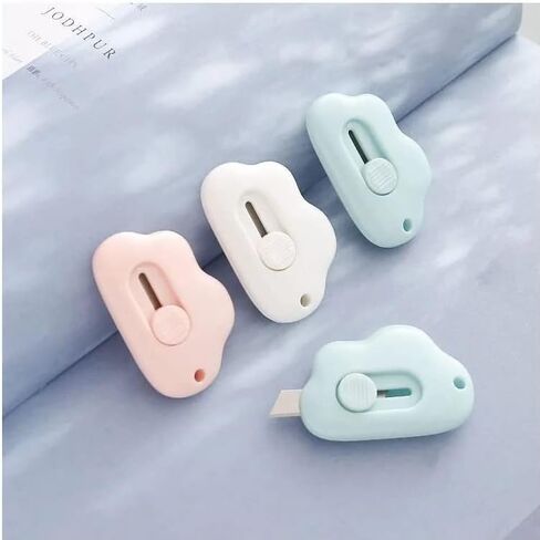 4PCS Mini Cloud Box Cutter, Cute Cloud box Cutter, Cutting Paper Blade Office School Supplies Stationery Gift in Saudi Arabia