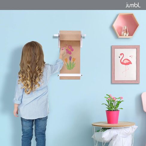 Jumbl 12" Wall Mounted Kraft Paper Dispenser | Hanging Paper Roll with Cutter for Kitchen, DIY Room, Office, Business, & More | Great for to-Do Lists, Menus, Grocery Lists, & Art Projects in Saudi Arabia
