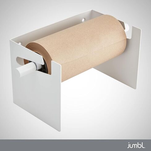 Jumbl 12" Wall Mounted Kraft Paper Dispenser | Hanging Paper Roll with Cutter for Kitchen, DIY Room, Office, Business, & More | Great for to-Do Lists, Menus, Grocery Lists, & Art Projects in Saudi Arabia