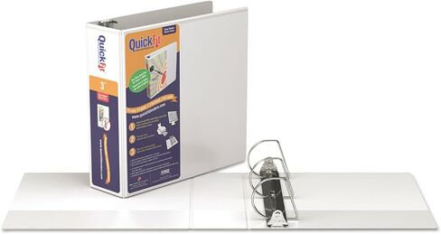 مجلدات QuickFit® Angle D-Ring View، سعة 625 ورقة، حلقات 3 بوصات، معاد تدويرها بنسبة 47%، أبيض 87050 in Saudi Arabia