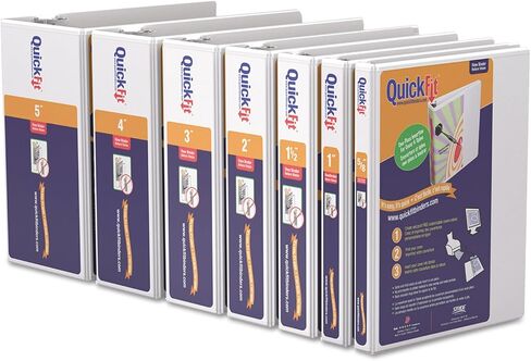 مجلدات QuickFit® Angle D-Ring View، سعة 625 ورقة، حلقات 3 بوصات، معاد تدويرها بنسبة 47%، أبيض 87050 in Saudi Arabia