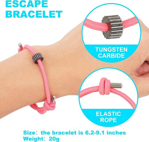 Car Window Breaker Bracelet, Car Glass Breaker Wrist Strap with Tungsten Carbide Bead, Safety Emergency Self Rescue Tool- Vehicle Rapid Escape Wristbands Tempered Glass Breaker(Pink) in Kuwait