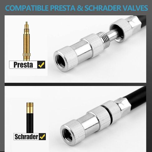 مضخة دراجة بمقياس، ضغط عالٍ، مضخة دراجة أرضية متوافقة مع صمام بريستا وشرايدر، مضخة إطار دراجة لدراجات الطرق، MTB، الهجين، الكرات in Kuwait