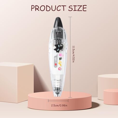 Pocket Tape Pen,DIY Cute Animals Press Type Decorative Pen,New Creative Cartoon Pattern Decorative Tape, DIY Lace Decoration Tape Pen,Cute Scrapbooking Diary Decorative Correction Tapes (6 pcs) in Kuwait