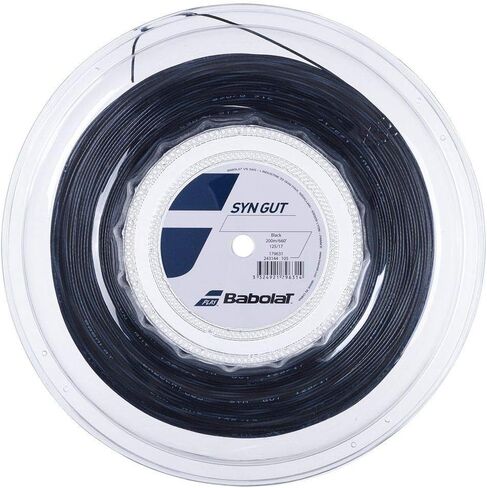 Babolat أمعاء صناعية - أمعاء SYN - خيط تنس - أسود - 1.30 ملم/16 جرام - بكرة 200 متر (660 قدم) in Saudi Arabia