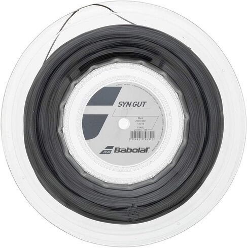 Babolat أمعاء صناعية - أمعاء SYN - خيط تنس - أسود - 1.30 ملم/16 جرام - بكرة 200 متر (660 قدم) in Saudi Arabia