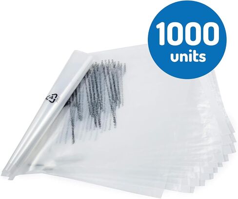 Poly Bags with Suffocation Warning -Self Sealing Clear Poly Bags for Clothing, shipping and Fba - 6x9" - Pack of 100 - Ideal for Retail Packaging. in Saudi Arabia