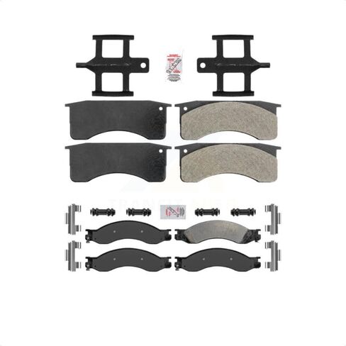 Front Rear Semi-Metallic Disc Brake Pads Kit For 2009-2009 GMC Chevrolet C4500 Kodiak Topkick C5500 2 Piston Caliper Drum In Hat Parking KNF-101639 in Saudi Arabia
