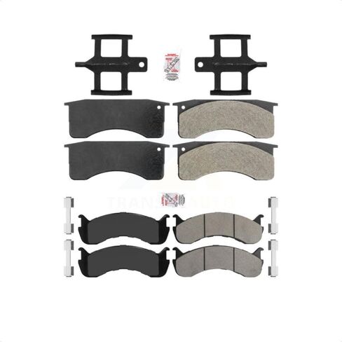 Front Rear Semi-Metallic Disc Brake Pads Kit For 2010 IC Corporation CE School Bus Hydraulic hand brakes 66mm 2 Piston Caliper KNF-101586 in Saudi Arabia