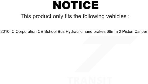 Front Rear Semi-Metallic Disc Brake Pads Kit For 2010 IC Corporation CE School Bus Hydraulic hand brakes 66mm 2 Piston Caliper KNF-101586 in Saudi Arabia