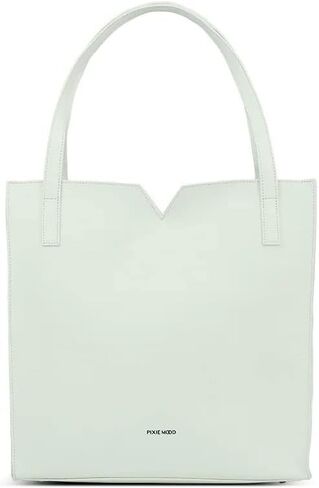Pixie Mood ALICIA-TOTE-II-BLPB-OS Top Notched Soft Pebbled Exterior Recycled Vegan Leather Tote and Crossbody Bag, Black in Saudi Arabia