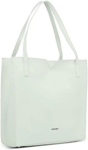 Pixie Mood ALICIA-TOTE-II-BLPB-OS Top Notched Soft Pebbled Exterior Recycled Vegan Leather Tote and Crossbody Bag, Black in Saudi Arabia