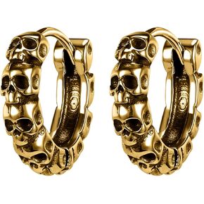 Gothic Dragon/Sword/Skull/Scorpion/Octopus Stud Earrings Ear Cuff Retro Punk Rock Earrings for Men Women Stainless Steel Dangle Drop Earrings Jewelry Gifts in Kuwait