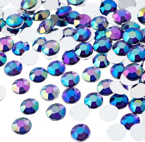 John Bead 1000 Pieces 8mm (SS39), Aqua, Acrylic Round Flat Back Rhinestones for Jewelry Making, DIY Crafts, Nail Art, Face Makeup, Clothes in Saudi Arabia