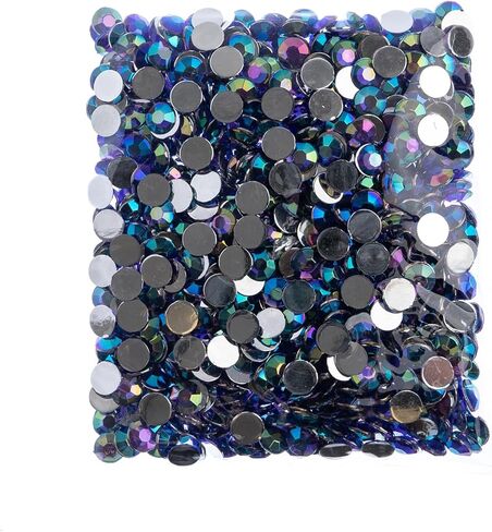 John Bead 1000 Pieces 8mm (SS39), Aqua, Acrylic Round Flat Back Rhinestones for Jewelry Making, DIY Crafts, Nail Art, Face Makeup, Clothes in Saudi Arabia