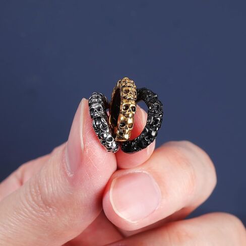 Gothic Dragon/Sword/Skull/Scorpion/Octopus Stud Earrings Ear Cuff Retro Punk Rock Earrings for Men Women Stainless Steel Dangle Drop Earrings Jewelry Gifts in Kuwait