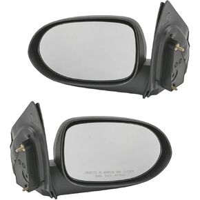 TRQ West Coast Mirror Signal Heated 16x7 Stainless Steel Pair Compatible with HD Truck