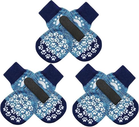 EXPAWLORER 6Pcs Anti-Slip Dog Socks to Prevent Licking Paws,Dog Shoes for Hot Pavement,Dog Booties Traction Control on Hardwood Floor,Boots & Paw Protectors, for Puppy Small Medium Large Senior Dogs in Saudi Arabia