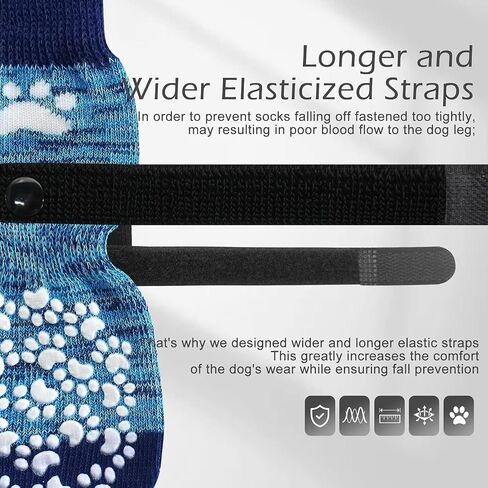 EXPAWLORER 6Pcs Anti-Slip Dog Socks to Prevent Licking Paws,Dog Shoes for Hot Pavement,Dog Booties Traction Control on Hardwood Floor,Boots & Paw Protectors, for Puppy Small Medium Large Senior Dogs in Saudi Arabia