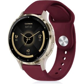 Silicone Watch Bands Compatible with Garmin Venu 3S/Vivoactive 4S/Venu 2S/Vivomove 3S, 18mm Soft Sport Replacement Wristband Straps for Garmin Forerunner 255S/255S Music/265S in Saudi Arabia