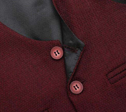 Lilax Boys Formal Suit 4 Piece Vest, Pants and Tie Dresswear Suit Set (10 Years, Red) in Kuwait