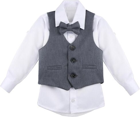 Lilax Boys Formal Suit 4 Piece Vest, Pants and Tie Dresswear Suit Set (10 Years, Red) in Saudi Arabia