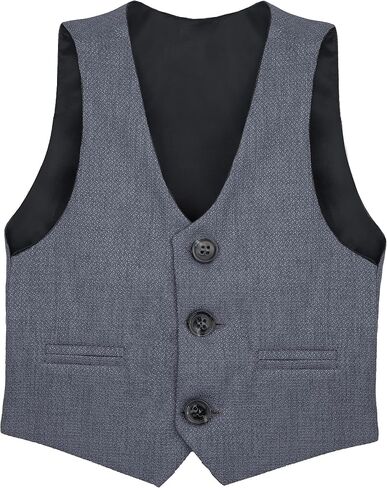 Lilax Boys Formal Suit 4 Piece Vest, Pants and Tie Dresswear Suit Set (10 Years, Red) in Saudi Arabia