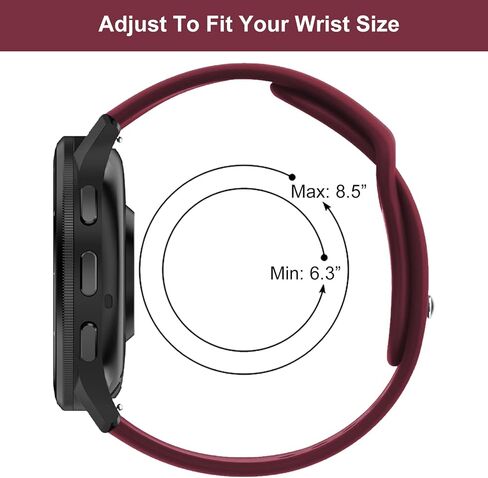 أحزمة ساعة من السيليكون متوافقة مع Garmin Venu 3S/Vivoactive 4S/Venu 2S/Vivomove 3S، أشرطة معصم بديلة رياضية ناعمة مقاس 18 مم لـ Garmin Forerunner 255S/255S Music/265S in Kuwait