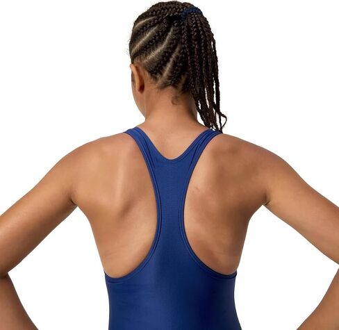 Speedo Girls Racerback Sport Splice One Piece Swimsuit (US, Alpha, Medium, Regular, Turkish Sea Blue/Neon Light Green) in Saudi Arabia
