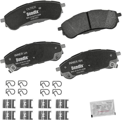 Bendix Priority 1 Ceramic Rear Disc Brake Pad Set for Cadillac CTS 2007-2006, SRX 2009-2004, STS 2010-2006 - (CFC1020) in Saudi Arabia