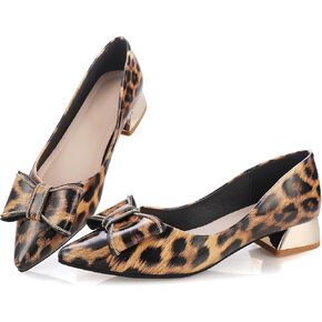 Women's Chunky Closed Toe Low Block Heels Work Pumps Comfortable Dress Wedding Shoes for Party Office