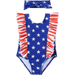 Baby Girl Swimsuit Ruffle One Piece Bathing Suit Newborn Infant Girl Cute Sleeveless Summer Beach Bikini Swimwear Set