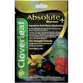 Plymouth Discus Product WORMER Plus - Freshwater and Saltwater Fish Powder Medication. with parasites and Flukes. (5G - Treats 600 GALLONS)