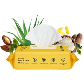 3-in-1 Pet Wipes for Dogs & Cats, Cleaning, Hydrating, Grooming Wipes for Paws, Body, Eyes, Ears and Butt, Unscented, 400 Count