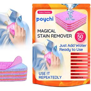 Magical Fiber Stain Remover- Spot Remover- No Dry Cleaning Food, Grease, Coffee Off Laundry, Fabric, Pet Stains, Stain Remover for Clothes, Carpets, Sofas, Mattress & Upholstery (1 Pack)
