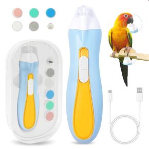 Bird Nail Grinder,Bird Nail Trimmer,Bird Beak Trimmer with LED Lights,Electric Bird Beak Grinding Stone,with 6 Grinders Adjustable Speed,for Budgies,Parakeets,Conure,Cockatiels,Lovebirds,Finches.