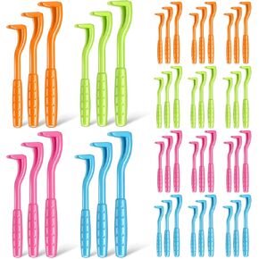 48 Pack Tick Removal Tool Tick Remover for Dogs, Cats and Humans Plastic Tick Puller Tick Grabber, 3 Sizes (Green, Rose Red, Orange, Blue)