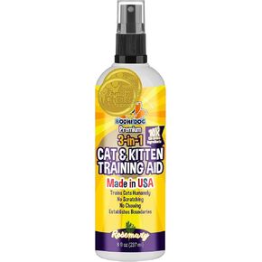 Bodhi Dog 3-in-1 Cat & Kitten Training Aid - Cat Deterrent Spray for Indoor and Outdoor Use - Protect Furniture, Rugs and Plants - Establish Boundaries & Keep Felines Off - Made in USA (8 Fl Oz)