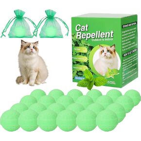 24 Pack Cat Repellent Outdoor, Natural Peppermint Oil Cat Deterrent Outdoor Indoor, Anti Cat Scratch for Furniture, Keep Cats Off Yard Garden Lawn Plants