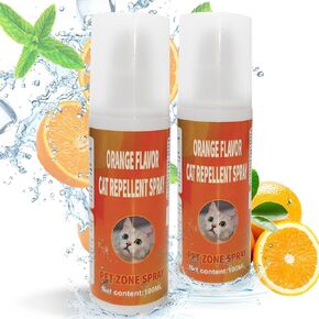 Cat Deterrent Spray, Cat Repellent Spray Indoor, Cat Urination Deterrent Keep Cats Away, Cat Scratch Deterrent Spray Training Aid Indoor and Outdoor for Furniture, Sofas, Rugs, Curtains, Pack of 2