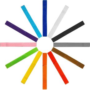12 Colors Puppy Collars for Litter, Double-Sided Soft Adjustable Identification Collars Puppy Whelping Collars Newborn Dog Kittens Band for Pet (S)