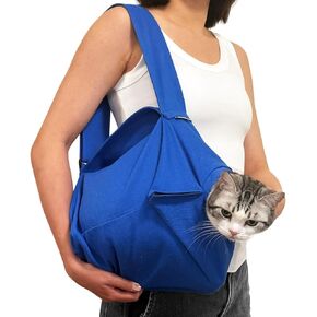 [Cozy Travel] Cat Carrier Pouch, Soft Cat Carrier for Small Medium Cats, Carrying Sack, Restraint Bag for Nail Trimming, Vet Visits, Giving Meds, Dental Care, Car Travel - Magenta Pink