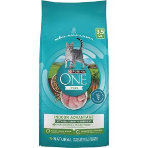 Purina ONE Natural, Low Fat, Weight Control, Indoor Dry Cat Food, +Plus Indoor Advantage - 3.5 lb. Bag