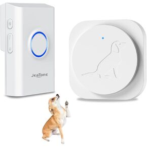 JeaTone Dog Door Bell, Smart Wireless Dog Doorbell for Potty Training, Dog Bells to Go Outside, Bell for Puppy Dog to Go Potty, Doggie Doorbell, Dog Training Bell